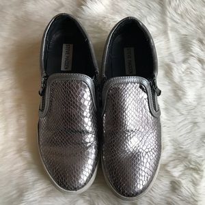 Steve Madden silver sneakers